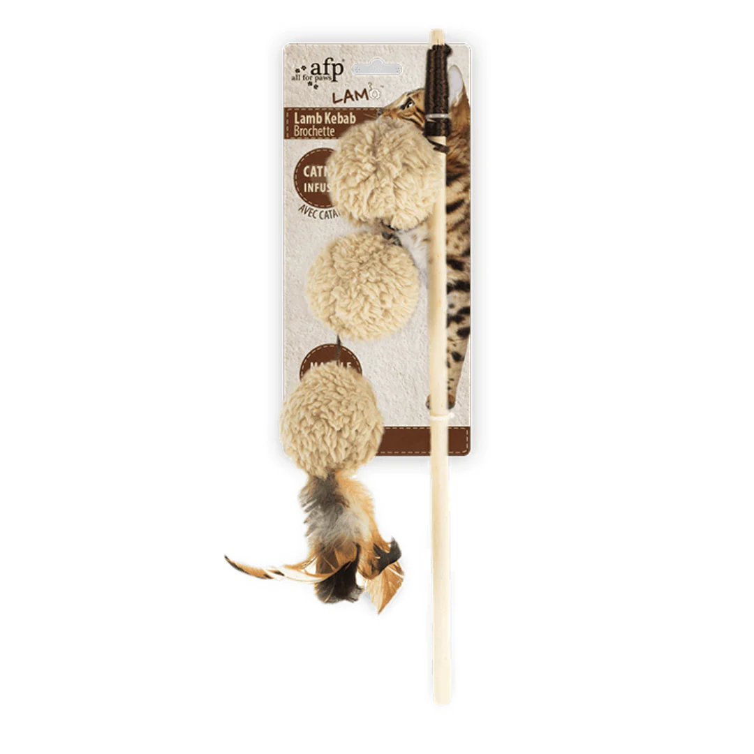 AFP Lambswool Lamb Kebab Catnip Wand - Image 4